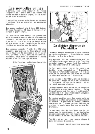 Barchon à explorer et disparition de la Sainte inquisition