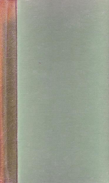 The front cover of An Historical Survey of Cornwall; to which is added the Borough Boundaries, an Account of the Scilly Islands, Mines and Fisheries, and a Cornish-English Vocabulary by William Penaluna. Plain faded pale green clothbound hardback with a faded green leather spine with gold tooling.
