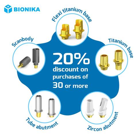 Attention Dental Technicians! 🦷✨ Our components aren’t just for dentists—stock up on top-quality parts for your lab! Buy 30+ and get 20% OFF! 🛍️💥

Don’t miss this deal—offer valid from February 1st to March 15th!

🔗 Check out our special offer for even more discounts: https://shop.en.bionika.hu/collections/current-offers

#DentalTech #LabEssentials #SpecialOffer