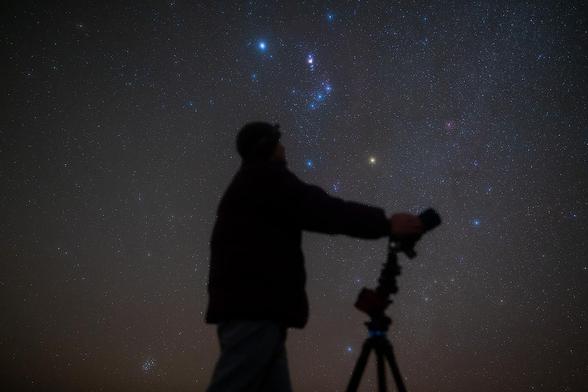 a self portrait under the constellation of Orion