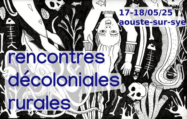 Dessin noir et blanc de créatures sous marines et d'un corps noir qui touche le fond.