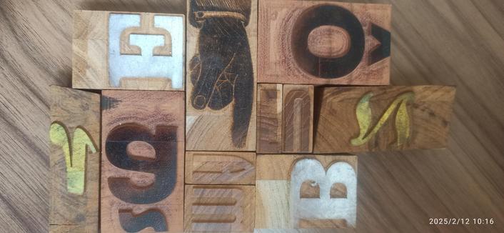 just a test with a picture aboutwood letter type 