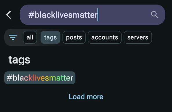 the tag Black Lives Matter appears in pan African flag colors 