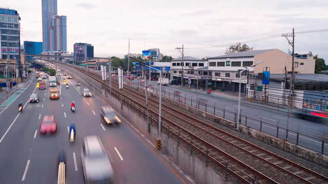 Vehicles along EDSA extension.
