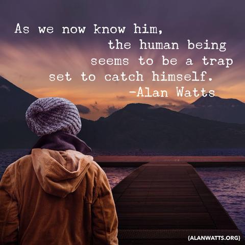 As we now know him,
the human being
seems to be a trap set
to catch himself.

Alan Watts

(Image: woman standing on a pir looking out to mountain)