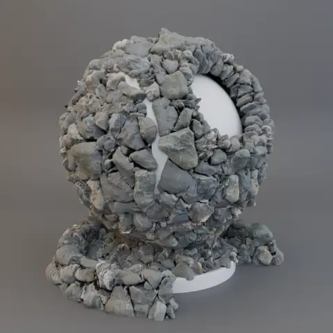 The image shows ball shader after the use of the maps generated with one click with Deep Bump add-on for Blender and the result is impressive 
