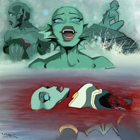 Art inspired by Nina’s backstory from creature commandos 
