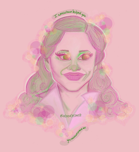 Art of Ariana grande as Glinda in wicked 
