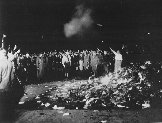 Image of The Institute for Sexual Research in Berlin and all its research burned by Nazis, which is about to repeat 