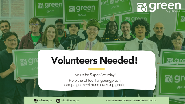 Volunteers Needed! Join us for Super Saturday! Help the Chloe Tangpongprush campaign meet it's canvassing goals!