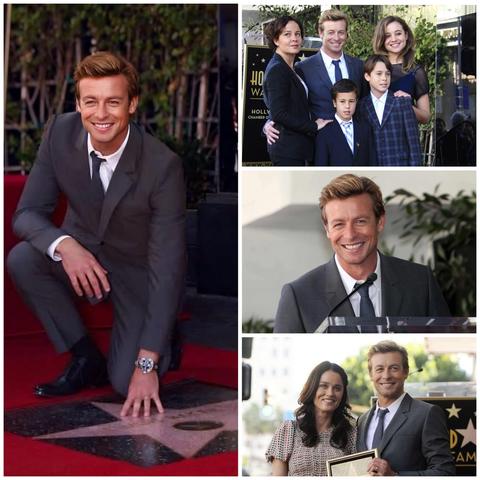 Celebrating Actor Simon Baker’s Valentine’s Day honour of his star on the Hollywood Walk of Fame, surrounded by family and friends. Video is also attached to this post.