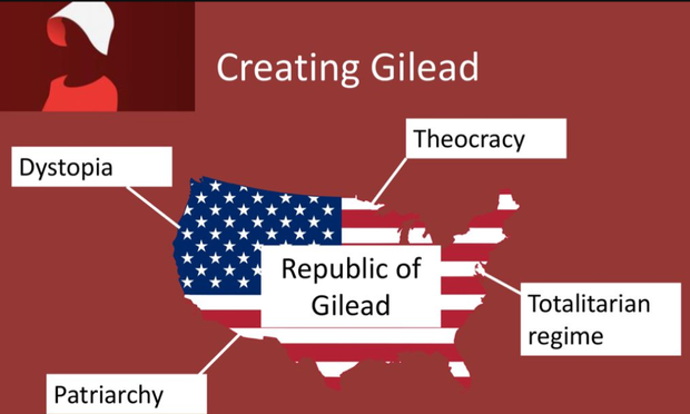 [Description follows]

Source:
https://slideplayer.com/slide/17543000/103/images/16/Creating+Gilead+Republic+of+Gilead+Theocracy+Dystopia.jpg