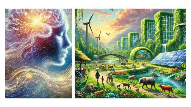 Bilder erzeugt von ChatGPT/Dall-E auf der Basis der Blog-Beiträge; die Collage stammt von mir!