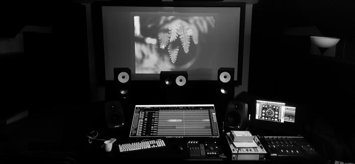 Sound mix studio process for 16mm film