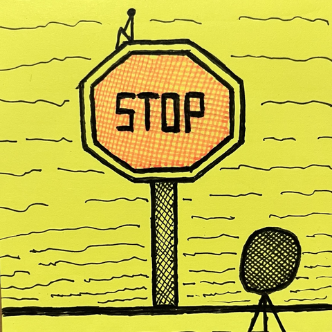 Large stop sign