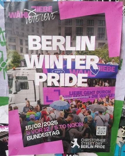 Berlin Winter Pride
2025
#b1502 #winterpride #pride #politicalposter #berlinposter