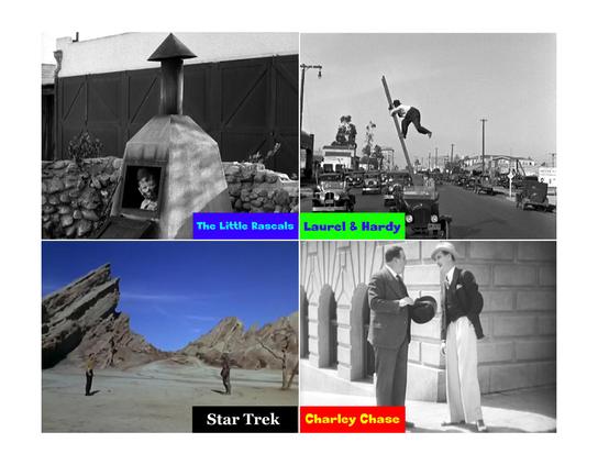 The Little Rascals movie locations then and now Laurel and Hardy filming locations Star Trek filming location Charley Chase film location.
