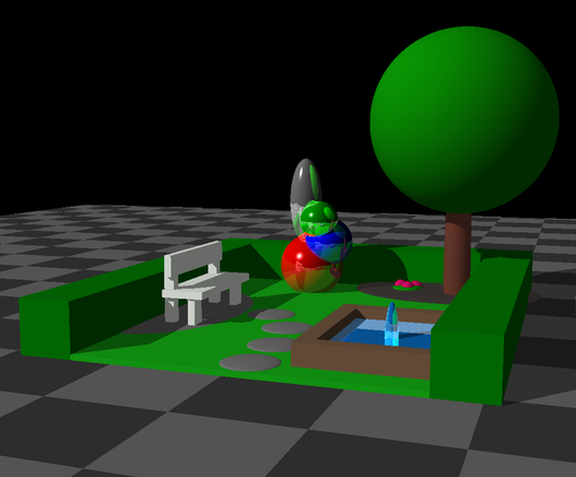 High resolution, true color output of tracer.bas ray tracer.