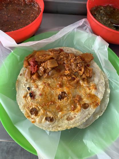 taco de chicharron prensado