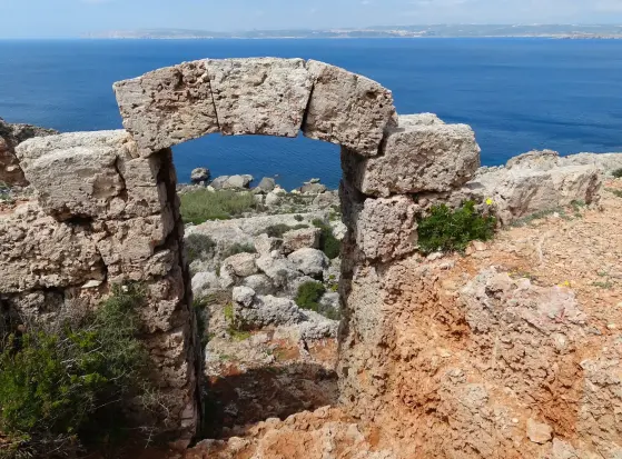 Portal to ? on Malta. Gozo in the background. 