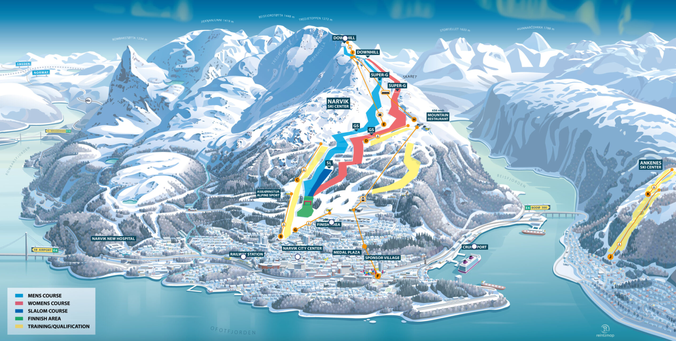 Skipisten von Narvik