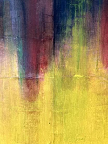 A zoom on an abstract painting. 