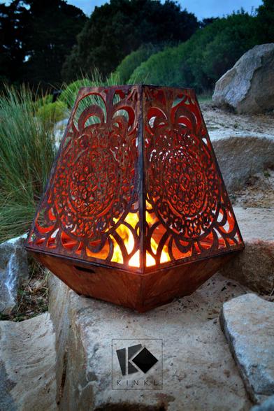 lanterne de jardin en acier