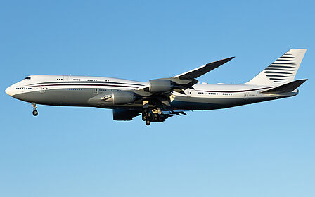The 747-800 toured a stock image of it. 