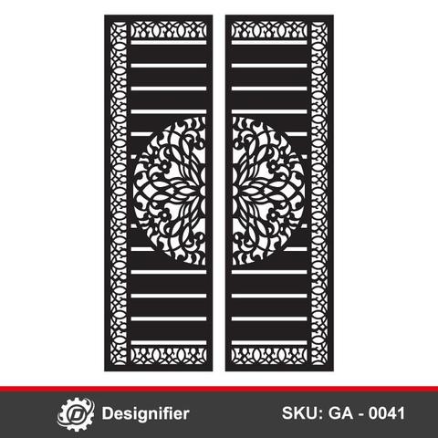 Modern Floral Mandala Gate DXF GA0041