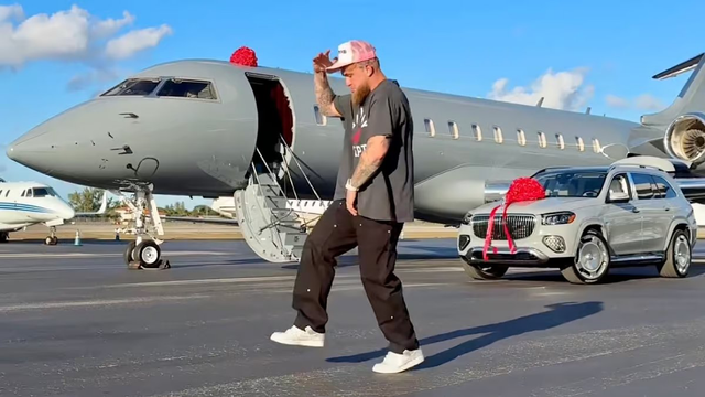 One of the pictures Jake Paul posted with his jet. 