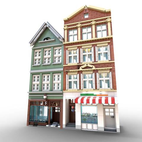 Custom Lego model of buildings in Lüneburg, Germany, by Benjamin Albrecht from https://albrick.de
