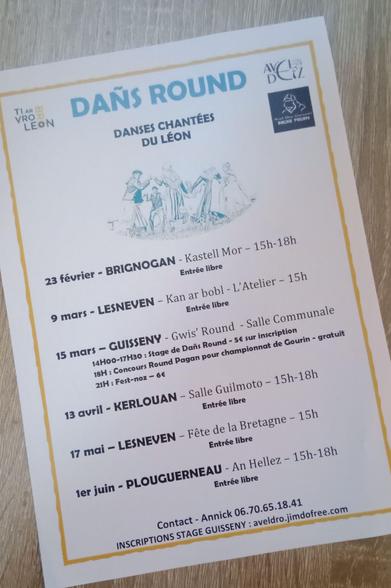 Dates des danses en ronde en pays Léonnard.