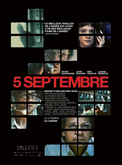 Un film de Tim Fehlbaum qui tient en haleine de bout en bout. Durant les JO de 1972 à Munich, la chaîne de télévision abc filme au pied levé la prise d'otages israéliens par des  terroristes palestiniens. A la racine des reportages actuels en live, ce docu-fiction haletant raconte les balbutiements de la technologie , les questions éthiques soulevées par l'évènement , la question de l'image de l"Allemagne après guerre, les débuts de la concurrence médiatique, etc. L'auteur réussit même à glisser un zeste d'humour et de féminisme au coeur de ce drame oppressant.