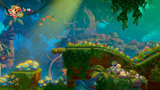 screenshot from Microids' Marsupilami, in the gorgeous jungle level