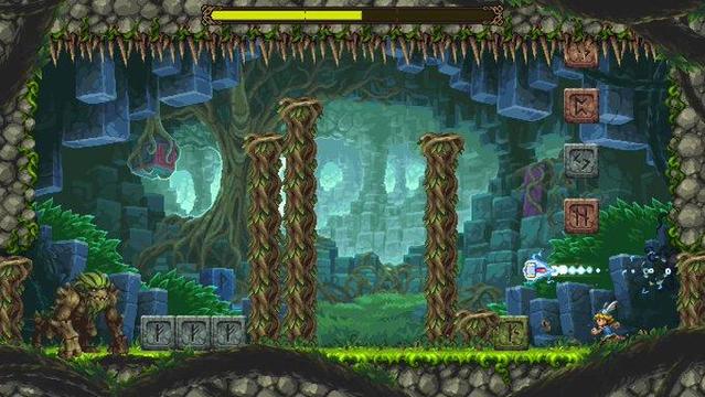 screenshot of Tiny Thor's first boss encounter