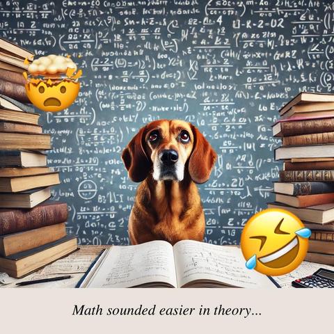 Hund der kein Mathe versteht