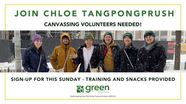 Join Chloe Tangpongprush - canvassing volunteers needed! Sign-up for this Sunday. Training and snacks provided.