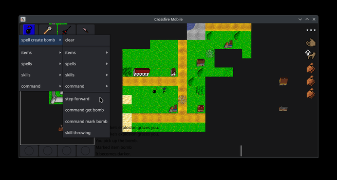 A popup menu that allows chaining together commands to execute -- basically a menu-driven macro