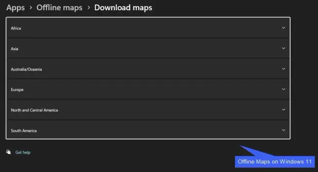 Offline Maps on Windows 11