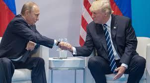 Trump shaking Putin's hand right after and right before fellatio. 
