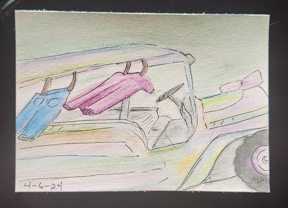 Drying your clothes by attaching them to a speeding jeepney