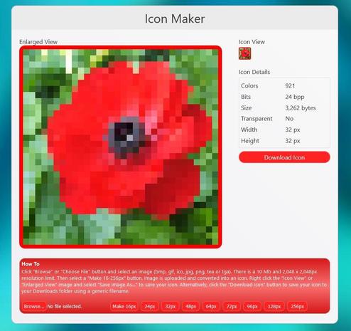 Icon Maker - create an icon online using your browser