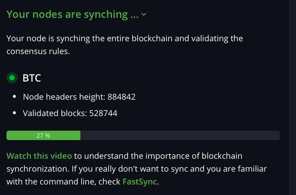 Synchronisation blockchain