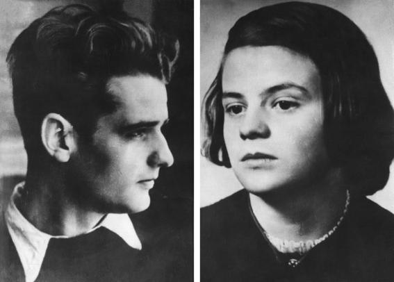 Die Geschwister Hans und Sophie Scholl.