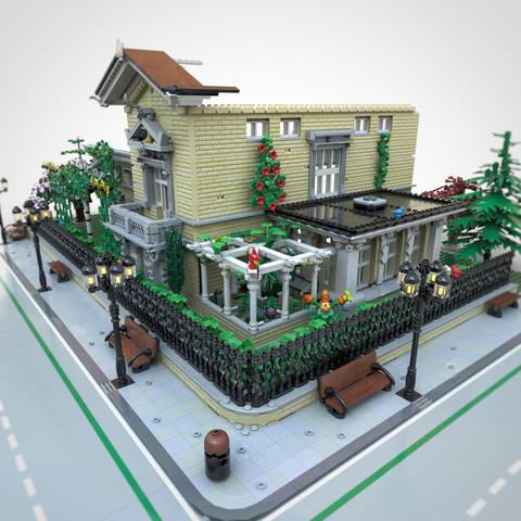 Custom Lego model of buildings in Lüneburg, Germany, by Benjamin Albrecht from https://albrick.de
