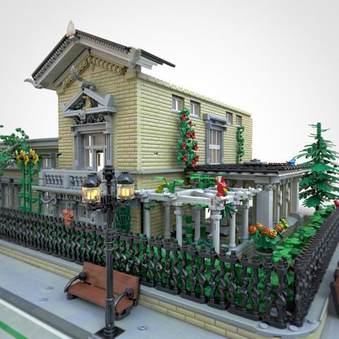 Custom Lego model of buildings in Lüneburg, Germany, by Benjamin Albrecht from https://albrick.de