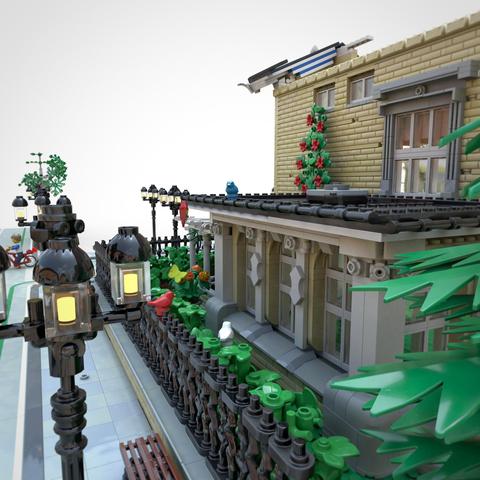 Custom Lego model of buildings in Lüneburg, Germany, by Benjamin Albrecht from https://albrick.de