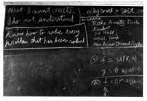 What I cannot create, I do not understand.
Know how to solve every problem that has been solved.