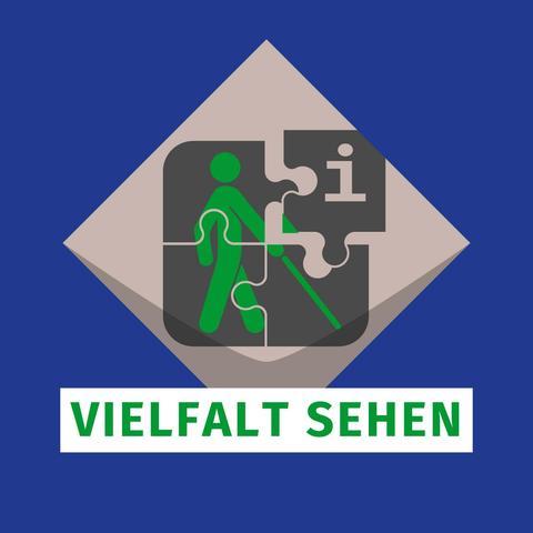 Vielfalt Sehen: Die Ikonograpgie einer Person mit weißem Langstock.