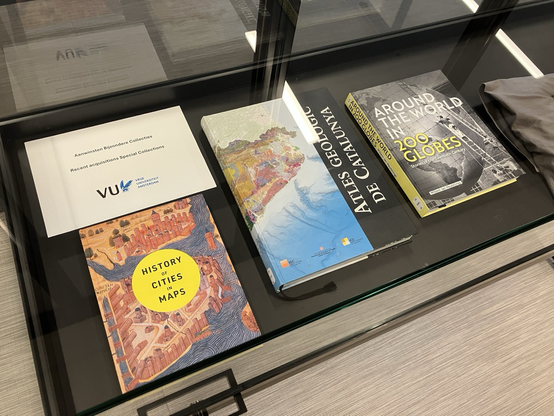 Book covers of 3 new acquisitions for the VU Map Collection 